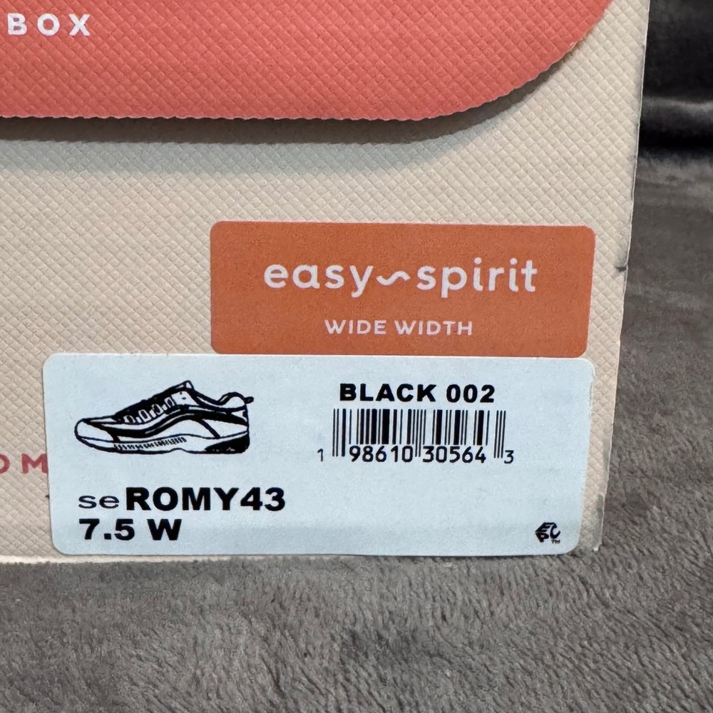 Easy Spirit Romy43 Womens 7.5W Walking Shoes Black Bronze Leopard Print NWB - Picture 4 of 12
